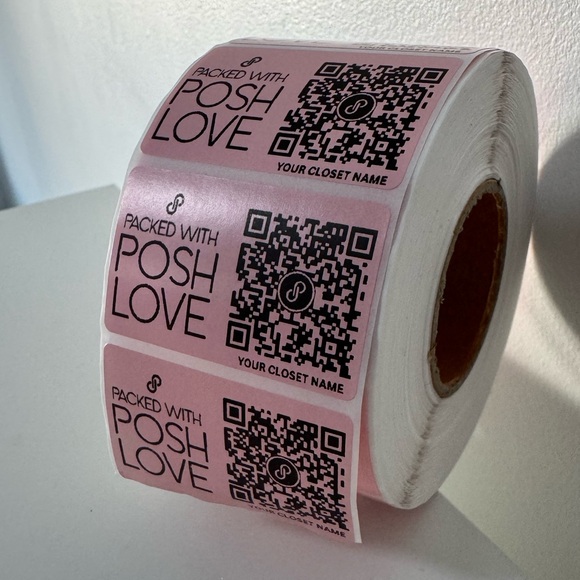 100 Custome 2" Stickers w/ Your Poshmark QR Code packed with posh love sticker - Picture 9 of 10